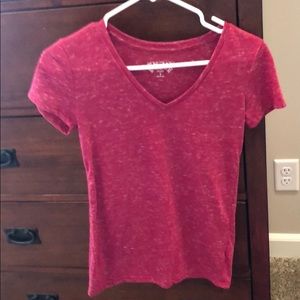 Maroon v-neck tee